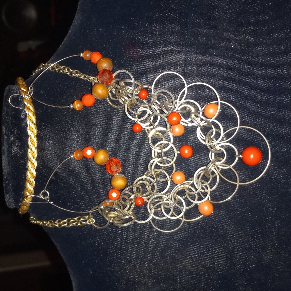 Beaded Necklace and Earrings